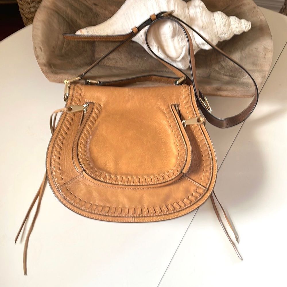 Tan Leather Saddle Bag